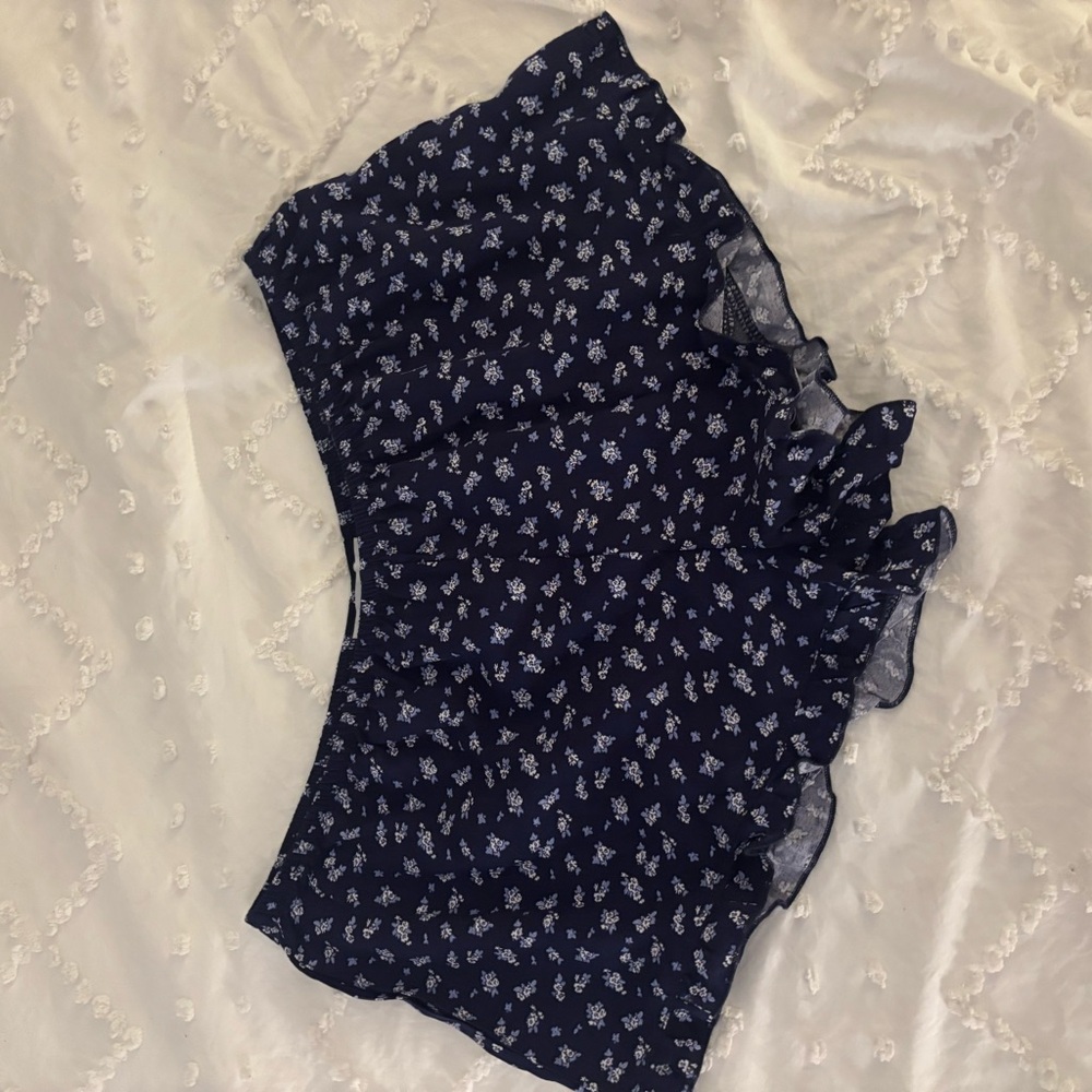 J for Justify Navy Floral Pajama Shorts